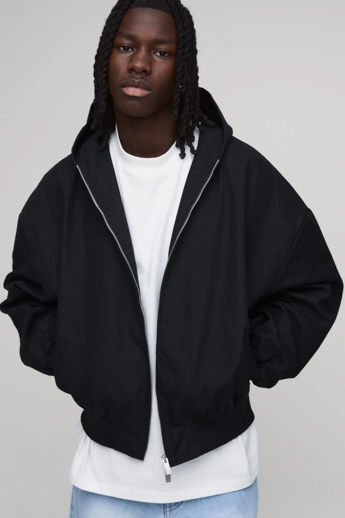 Veste À Casynthétiqueche En Sergé Coupe Ultra Oversized