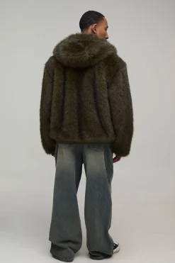 boohooMAN Veste À Casynthétiqueche Oversize En Synthétique Coupe Boxy<Homme Manteaux Et Vestes