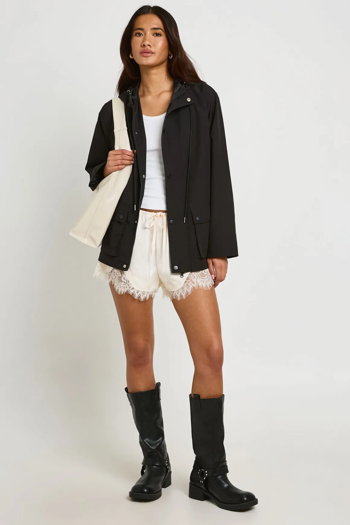 Veste À Casynthétiqueche Zippée