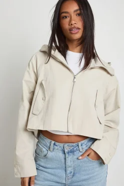 Veste À Casynthétiqueche Zippée