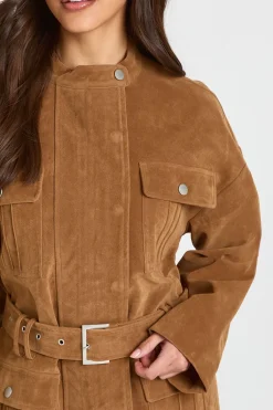 boohoo Veste Ceinturée En Synthétique<Femme Vestes & Manteaux