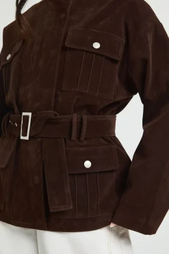 Veste Ceinturée En Synthétique Petite