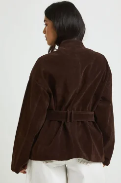 Veste Ceinturée En Synthétique Petite