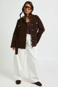 Veste Ceinturée En Synthétique Petite