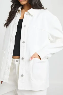 boohoo Veste-chemise En Denim<Femme Denim|Vestes & Manteaux