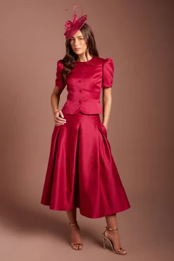 Veste Cintrée Boutonnée À Manches Courtes