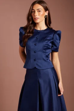 Coast Veste Cintrée Boutonnée À Manches Courtes<Femme Vestes & Manteaux