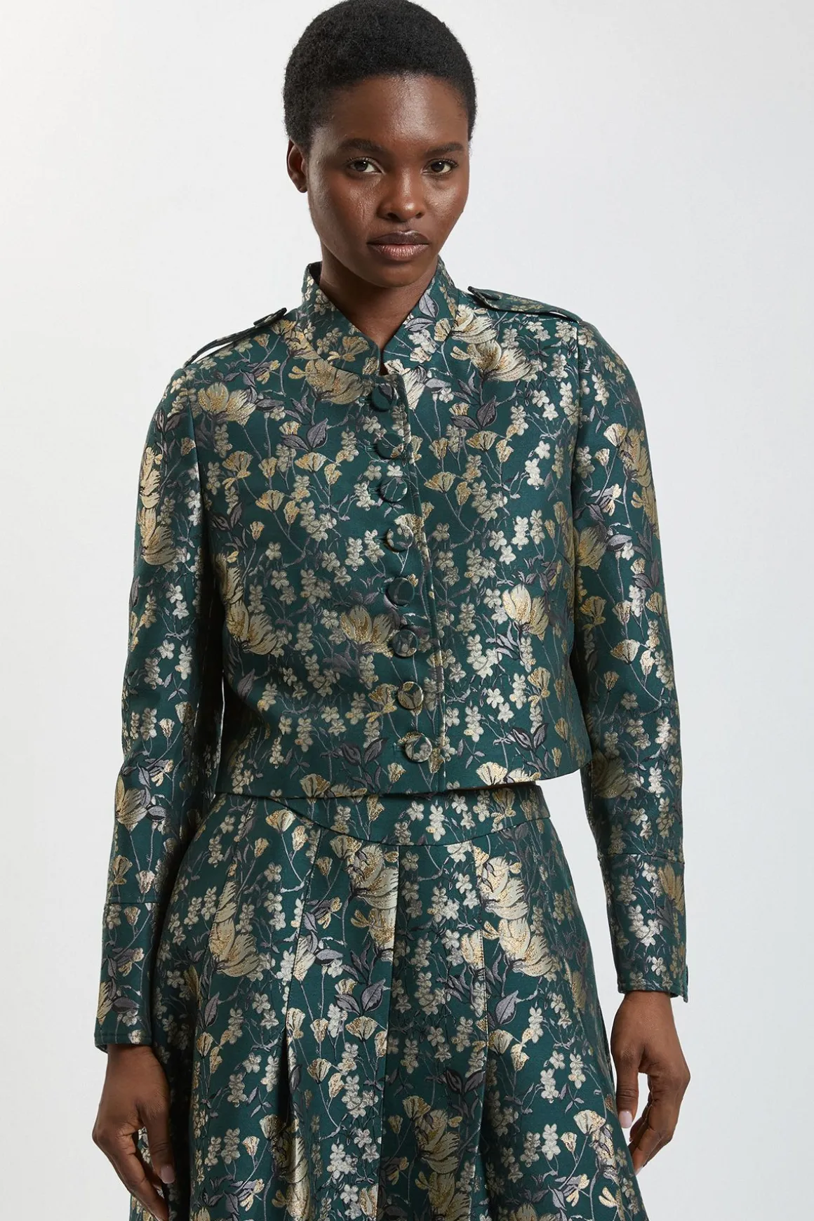 Veste Cintrée À Boutons En Jacquard