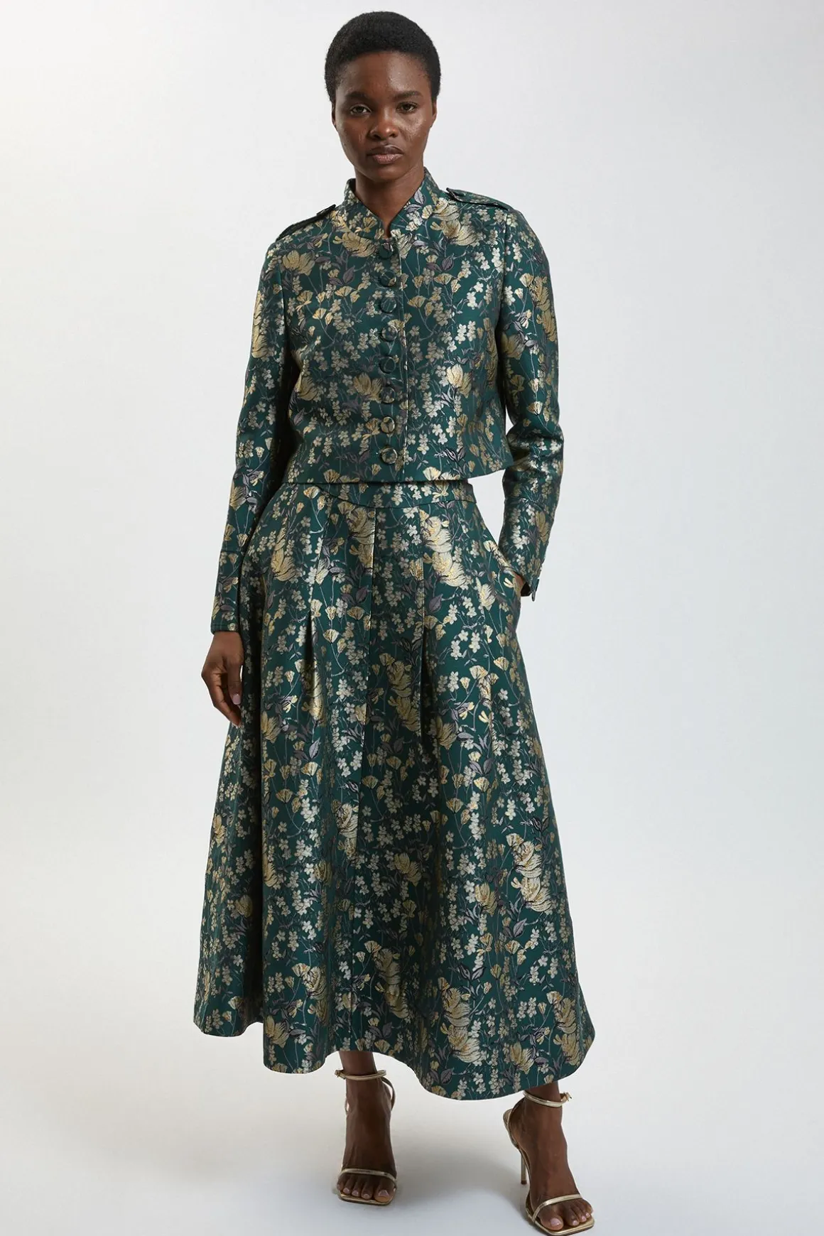Veste Cintrée À Boutons En Jacquard