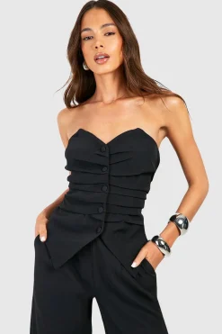 boohoo Veste cintrée à boutons et fronces<Femme Tailleurs|Tops