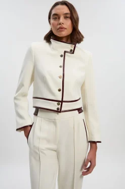 Veste Cintrée Ceinturée en Mélange synthétique Stretch Compact