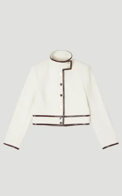 Veste Cintrée Ceinturée en Mélange synthétique Stretch Compact