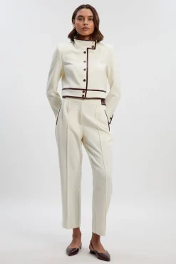 Veste Cintrée Ceinturée en Mélange synthétique Stretch Compact