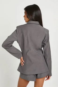 boohoo Veste Cintrée À Col<Femme Tailleurs|Blazers