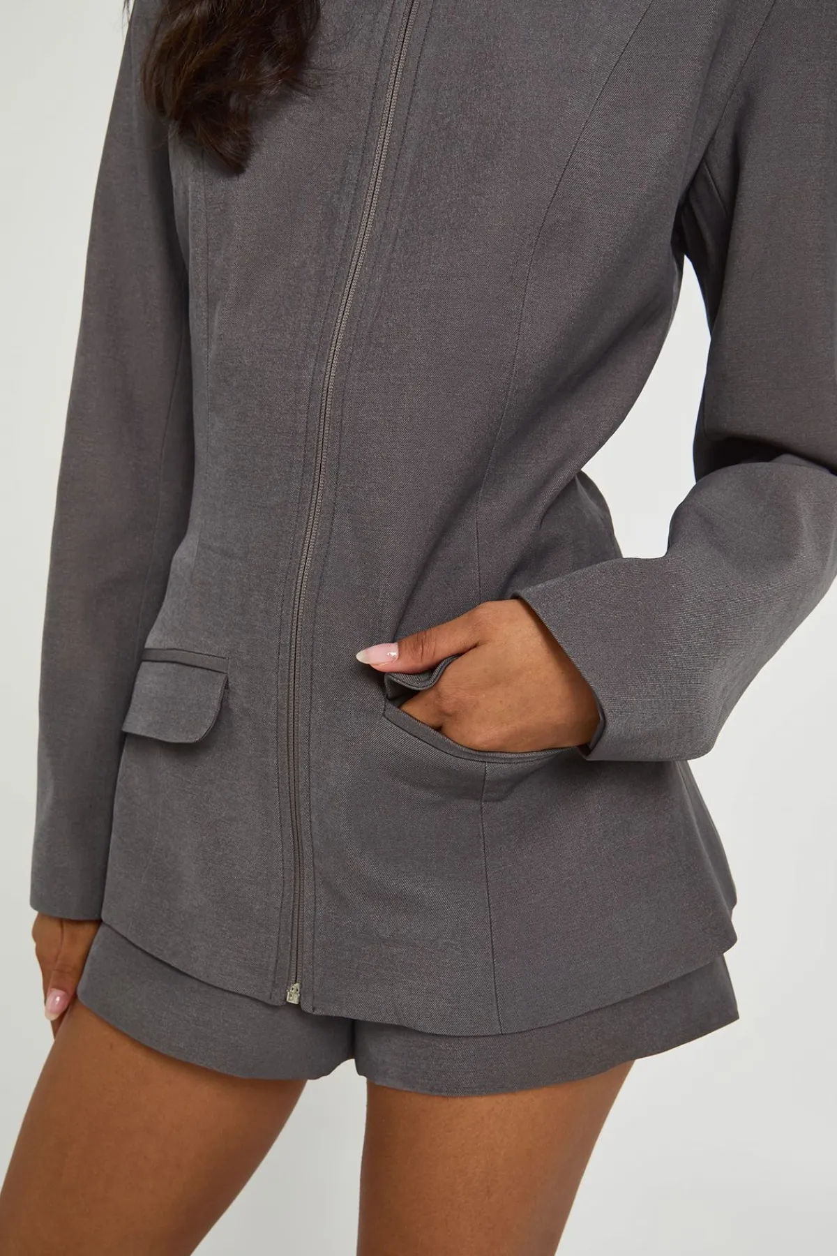 boohoo Veste Cintrée À Col<Femme Tailleurs|Blazers