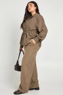 Veste Cintrée À Col Cheminée Rayée Grande Taille