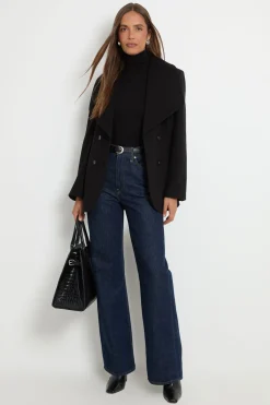 Veste Cintrée À Double Boutonnage Avec Col Statement