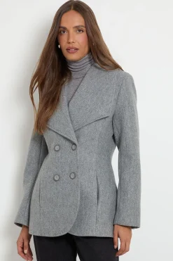 Wallis Veste Cintrée À Double Boutonnage Avec Col Sculptural<Femme Vestes & Manteaux