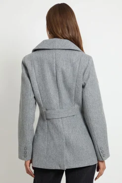 Wallis Veste Cintrée À Double Boutonnage Avec Col Sculptural<Femme Vestes & Manteaux