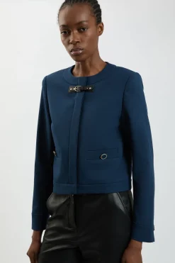 Veste Cintrée À Détail Contrasté