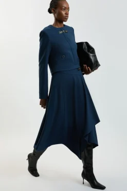 Veste Cintrée À Détail Contrasté
