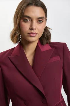 Veste Cintrée En Crêpe À Dos Satin