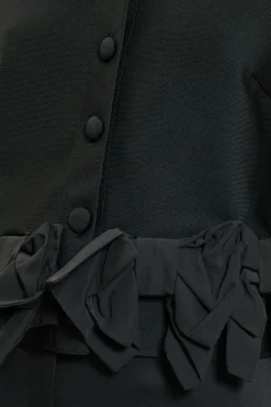 Veste Cintrée En Maille Bandage Avec Nœud En Taffetas