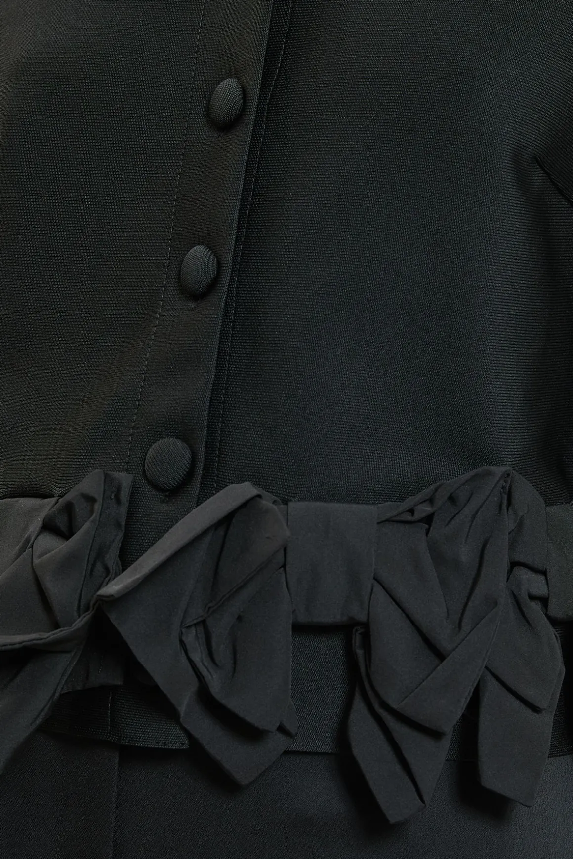 Veste Cintrée En Maille Bandage Avec Nœud En Taffetas