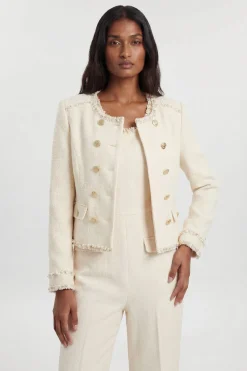 Veste Cintrée En Tweed À Finitions Ornées