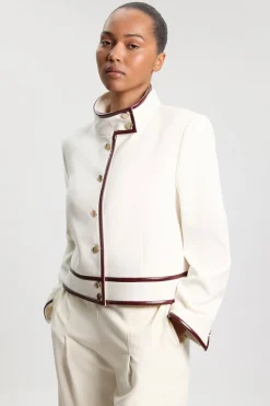 KarenMillen Veste Cintrée Grande Taille En Mélange Synthétique Stretch Compact Avec Ceinture<Femme Tailleurs|Blazers