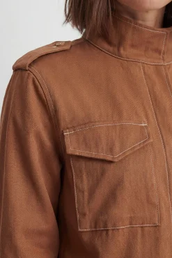 Veste Cintrée Militaire En Coton À Rayures