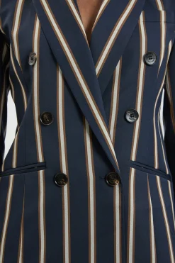 KarenMillen Veste Cintrée À Rayures Double Boutonnage<Femme Tailleurs|Blazers