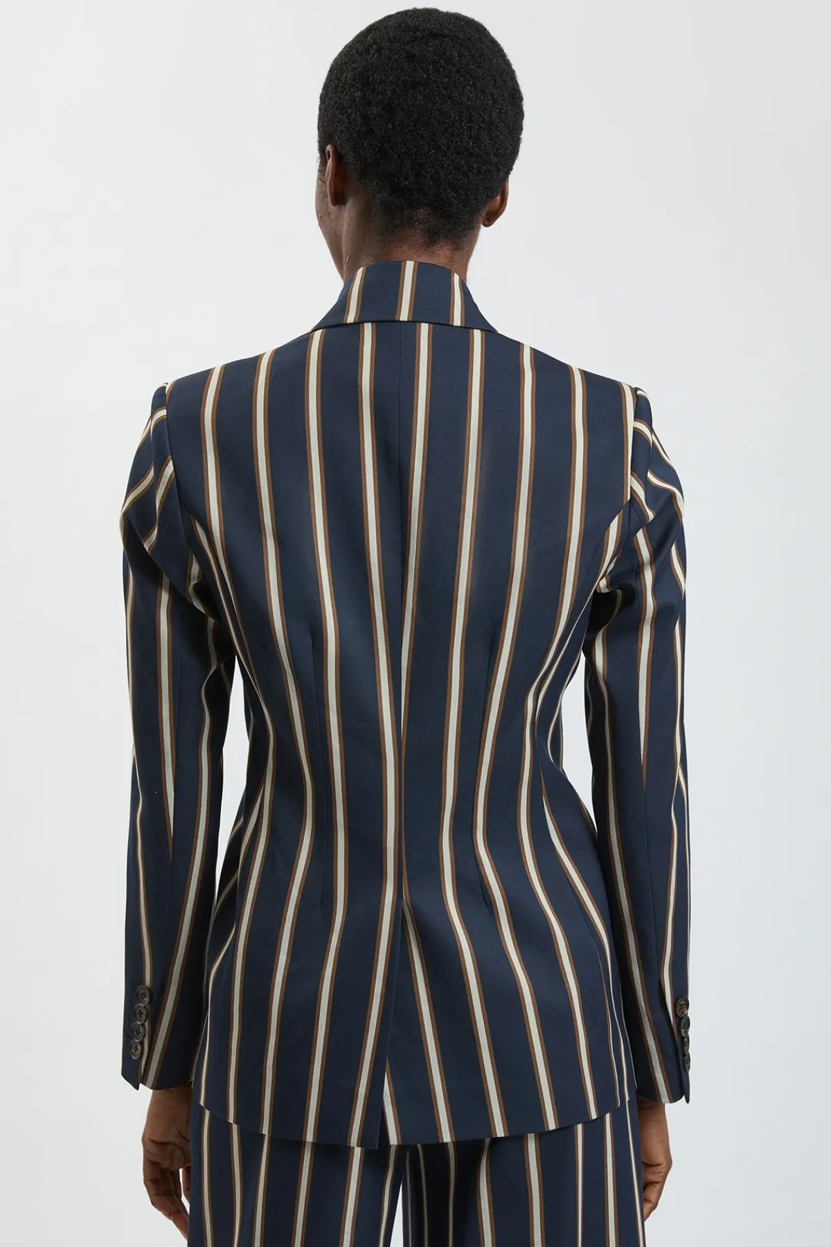 KarenMillen Veste Cintrée À Rayures Double Boutonnage<Femme Tailleurs|Blazers