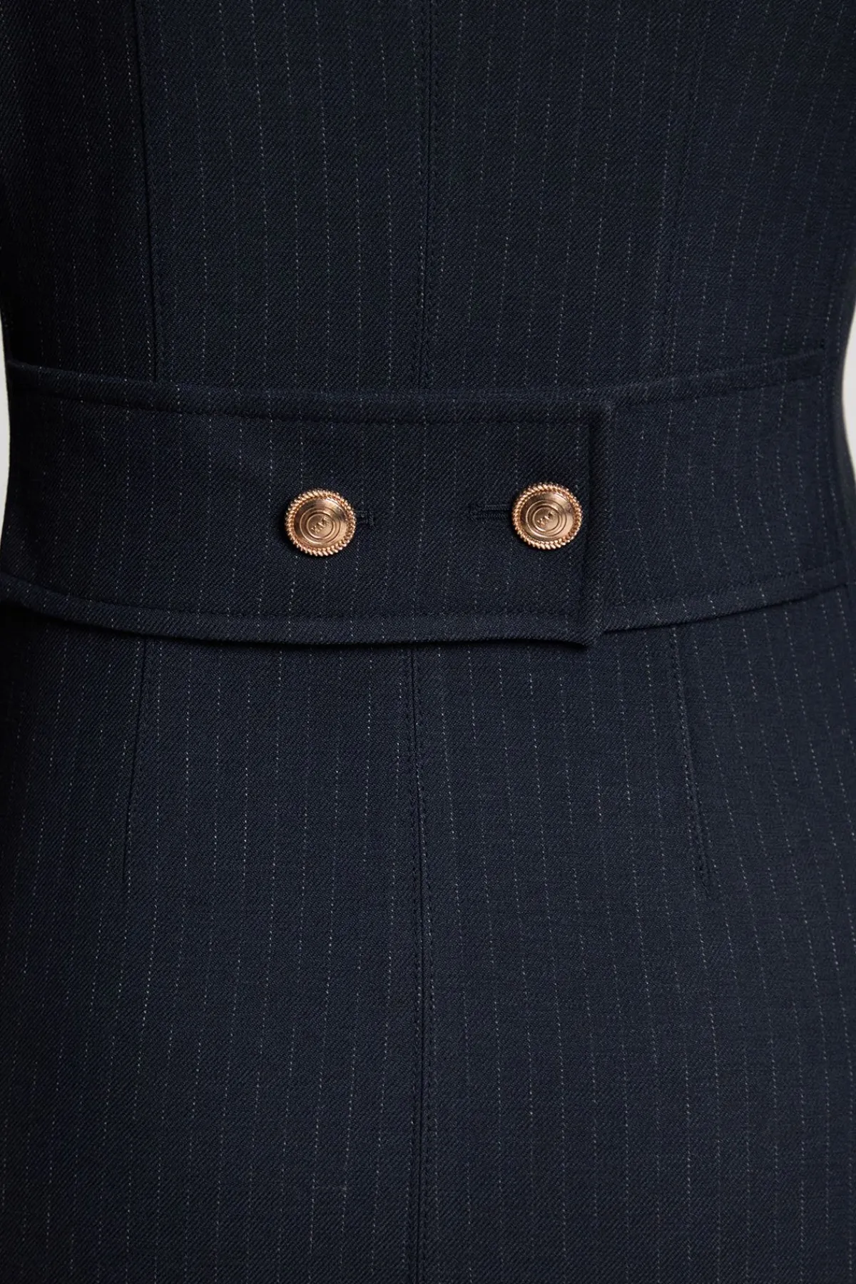 KarenMillen Veste Cintrée À Rayures Tennis Col Montant Simple Boutonnage<Femme Tailleurs|Vestes & Manteaux