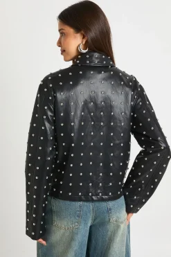 Veste cloutée Premium en synthétique ultra douce