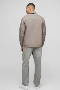 Veste Coach à Col Coupe Droite