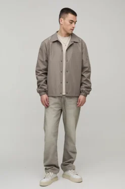 Veste Coach à Col Coupe Droite