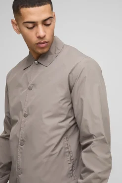 Veste Coach à Col Coupe Droite