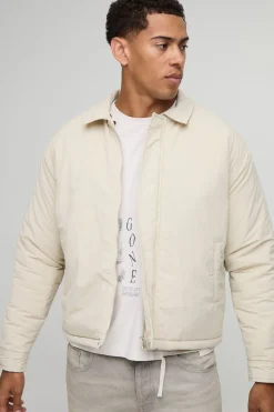 boohooMAN Veste coach en nylon froissée à finition pêchée, coupe boxy<Homme Manteaux Et Vestes