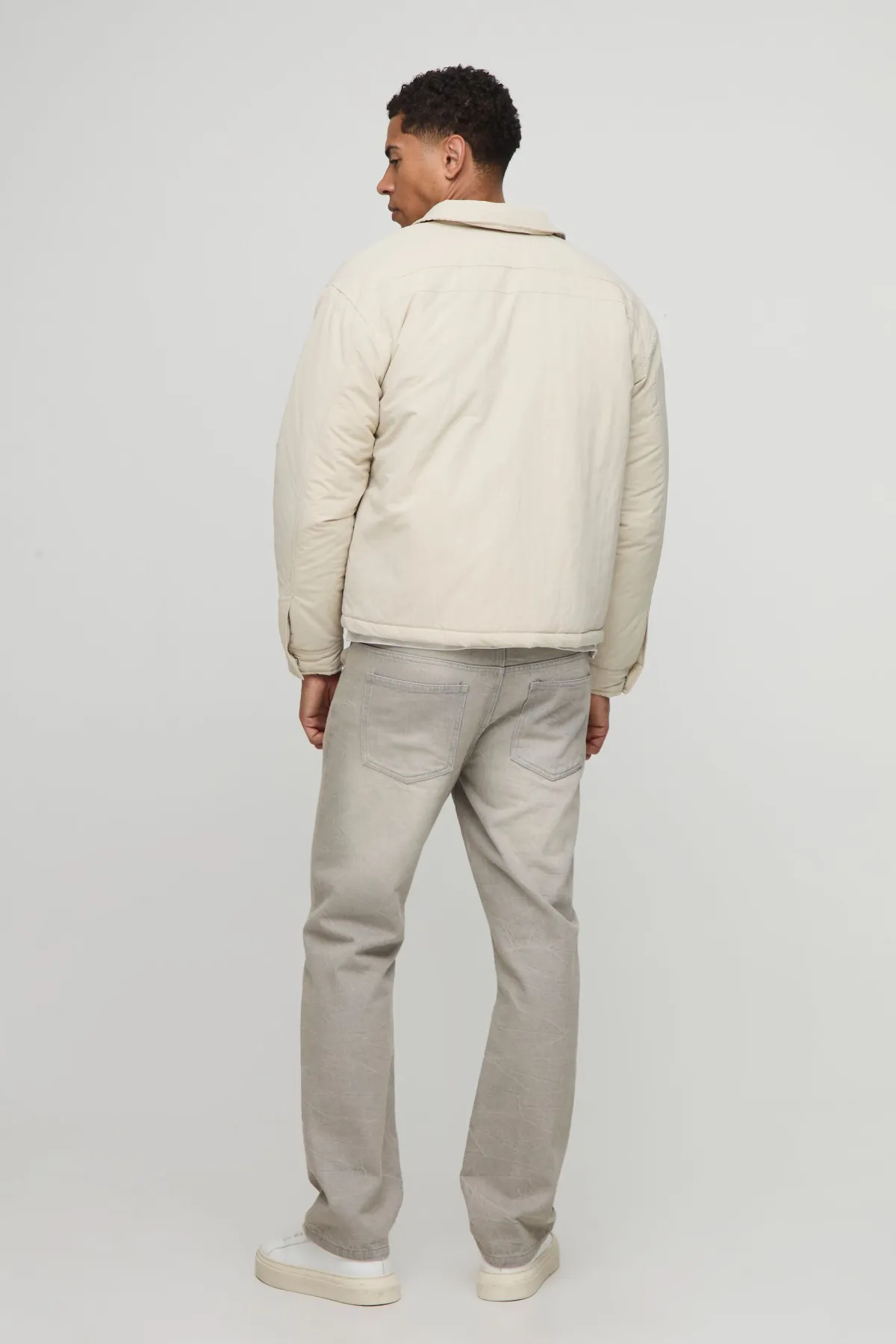 boohooMAN Veste coach en nylon froissée à finition pêchée, coupe boxy<Homme Manteaux Et Vestes