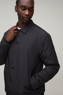 Veste Coach Matelassée À Col Pour Homme Grande Taille