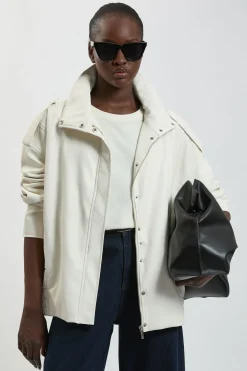 Veste Cocon Décontractée En Synthétiquecuir