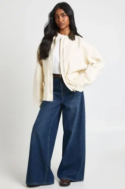 Veste à Col avec Détail de Poches Surdimensionnées