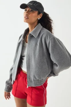 DSGN Studio Veste à Col Brodée avec Fermeture Éclair<Femme Dsgn Studio|Vestes & Manteaux