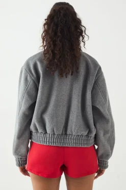 DSGN Studio Veste à Col Brodée avec Fermeture Éclair<Femme Dsgn Studio|Vestes & Manteaux