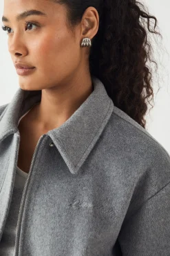 DSGN Studio Veste à Col Brodée avec Fermeture Éclair<Femme Dsgn Studio|Vestes & Manteaux