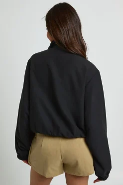 boohoo Veste Col Cheminée Avec Taille Élastiquée<Femme Tops D’Automne|Looks De Rentrée