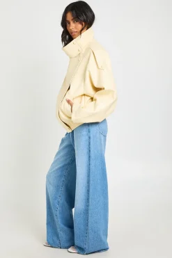 Veste Col Cheminée En Synthétiquecuir