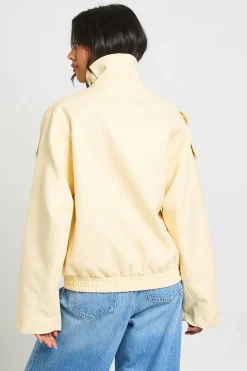 Veste Col Cheminée En Synthétiquecuir