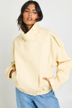 Veste Col Cheminée En Synthétiquecuir